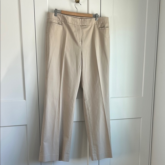 Lafayette 148 New York Pants - Lafayette 148 Beige Wide-Leg Trousers | 16